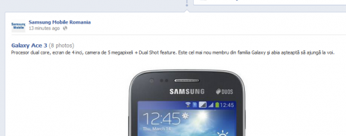 Galaxy Ace 3 coming to Romania