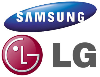 LG and Samsung logos