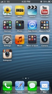 iPhone 5 Home Screen