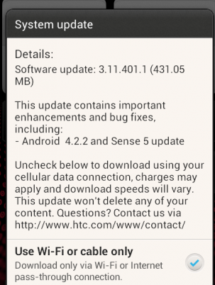 HTC One SV getting Android 4.2.2 and Sense 5 Update 