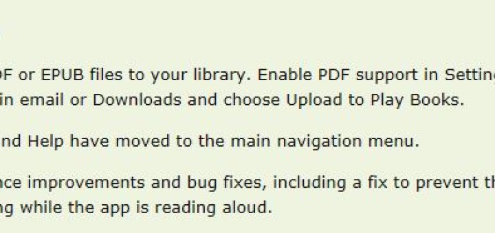 Updated Google Play Books for Faster PDF Files Uploads