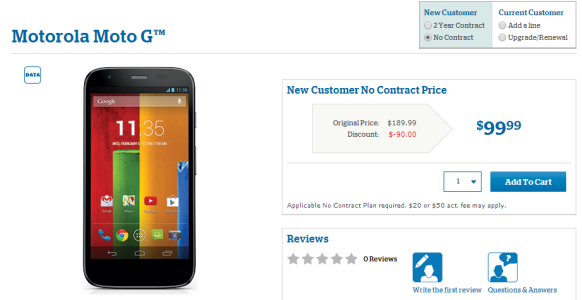 Moto G to Hit the U.S. Cellular Store Shelves