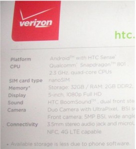 Verizon’s All New HTC One