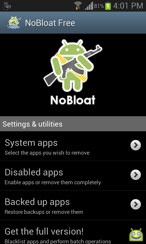 disable app uninstall android
