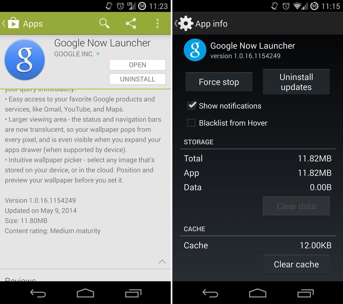 Install Google Now Launcher v1.0.16 Android App APK on any Android device