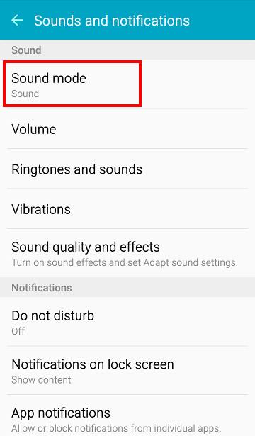 How to Change Samsung Galaxy S6 Edge Sound Mode