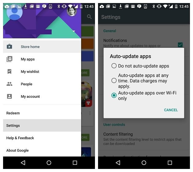 google play app update