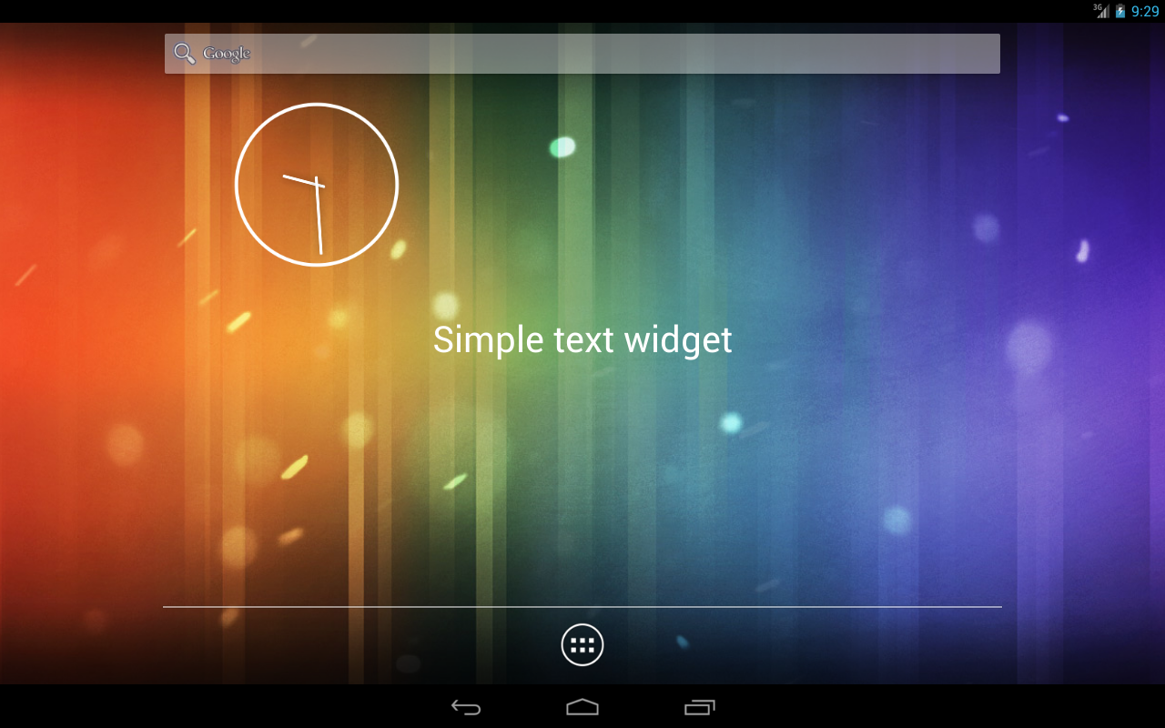 simple text widget any text for android