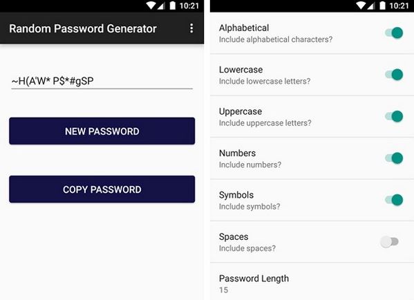 Android Random Password Generator can Provide Strong Passwords