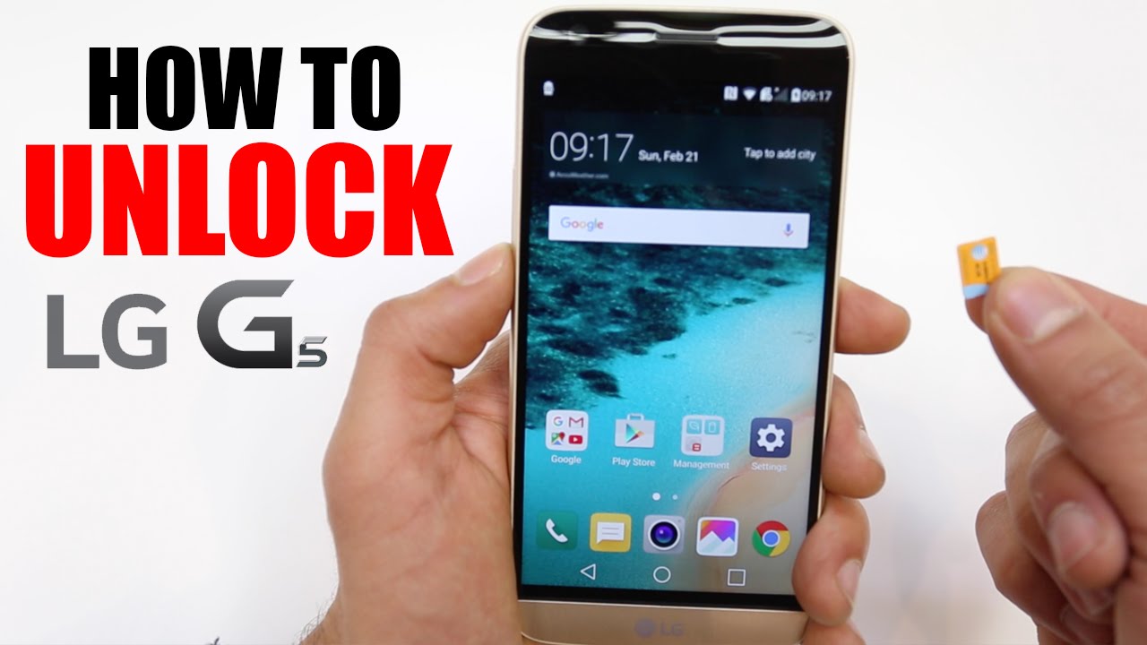 SIM Unlock Procedure for your Sprint LG G5