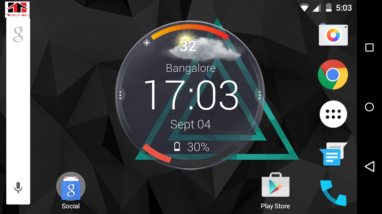 Grab Moto Z Circle Clock Widget on Android no Root Required