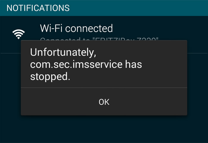 Fix the Error message “Unfortunately, IMS Service has stopped” from your Galaxy S7