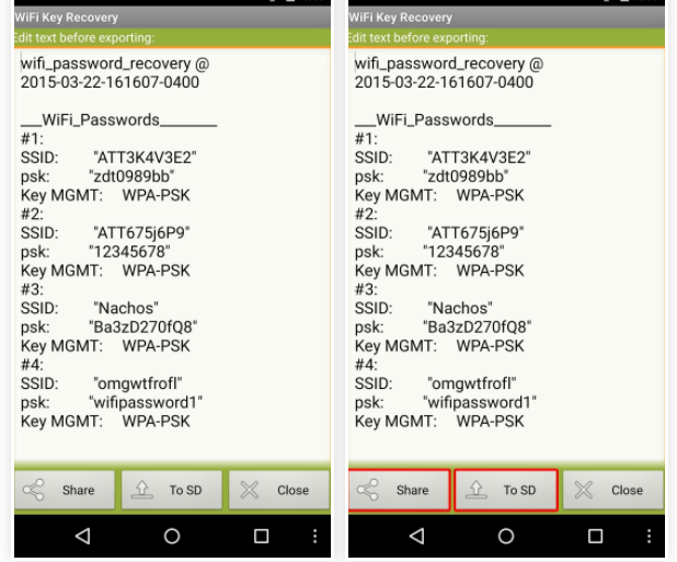Use WiFi Key Recovery to See Passwords for Wi-Fi Networks you’ve connected Your Android Device to