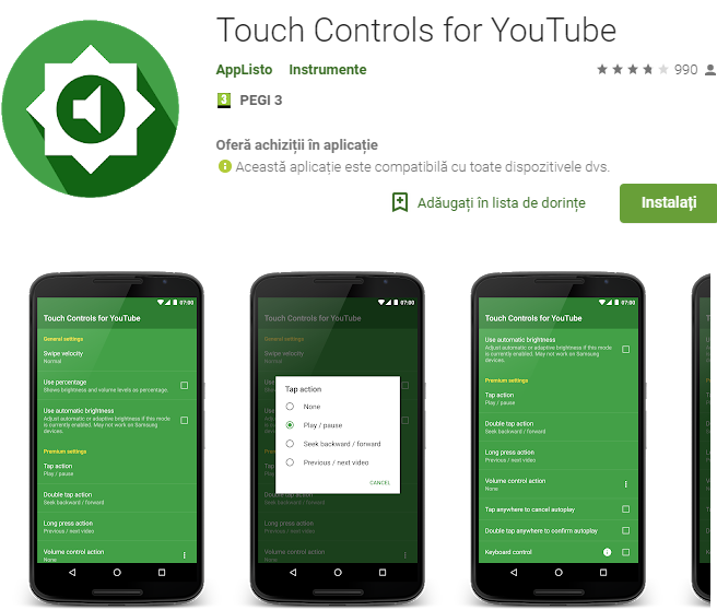 Enable Touch Controls for Playing YouTube Videos
