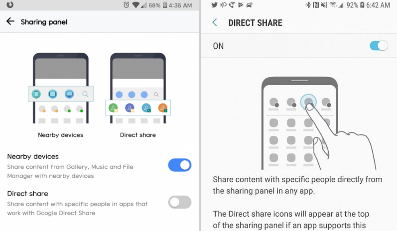How to Disable Direct Share on your LG Device