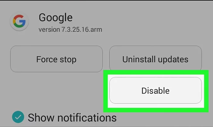 Remove the Google Search Bar by Disabling the Google App