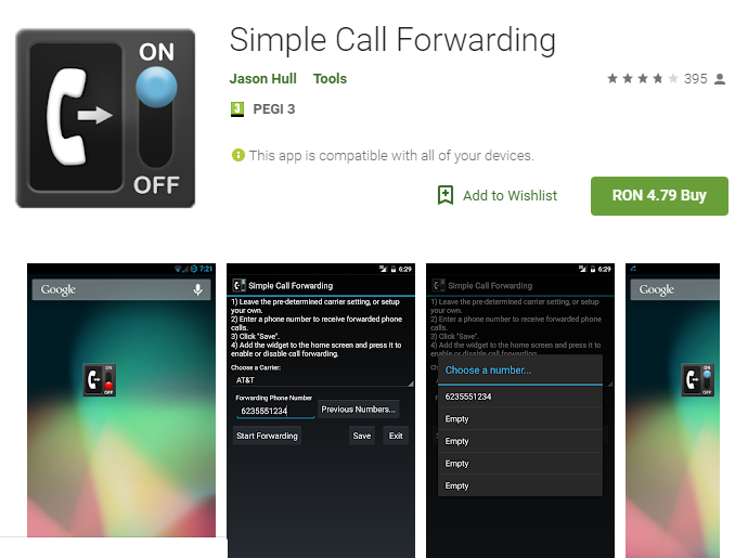 call forwarding only one number android