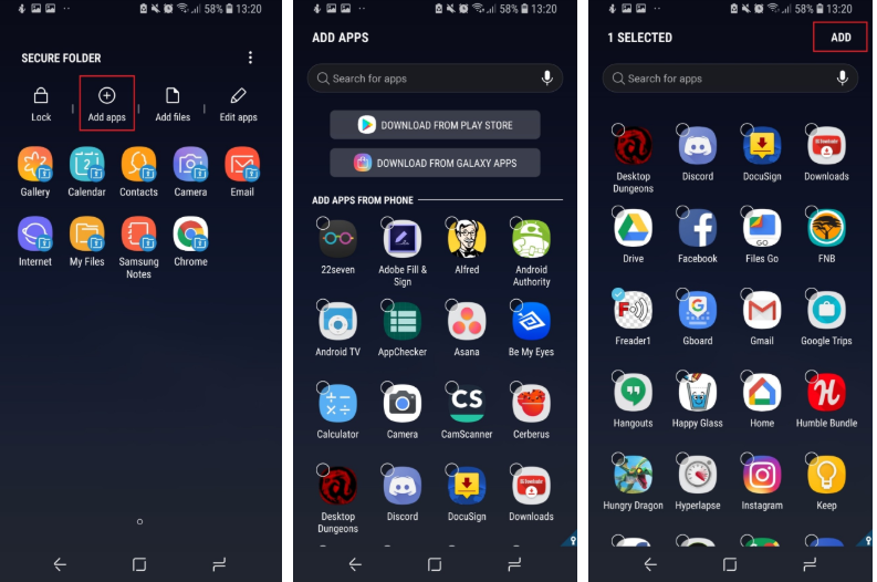 Galaxy M20: Add Files to Samsung Secure Folder from Samsung’s Native Apps