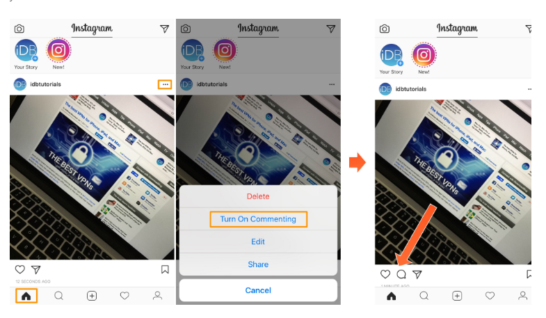 How to Turn Commenting Back on a Post in Instagram