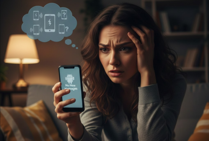 android not receiving text